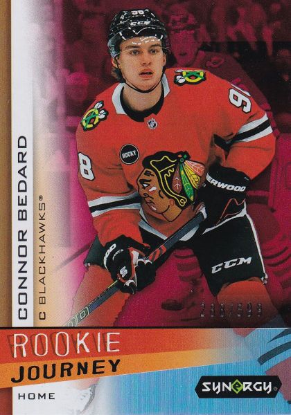 insert RC karta CONNOR BEDARD 23-24 Synergy Rookie Journey Home Red /599